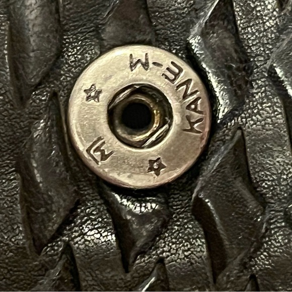 Vilenca Holland Black Woven Leather Clutch Wallet NWT $75 - Picture 13 of 16